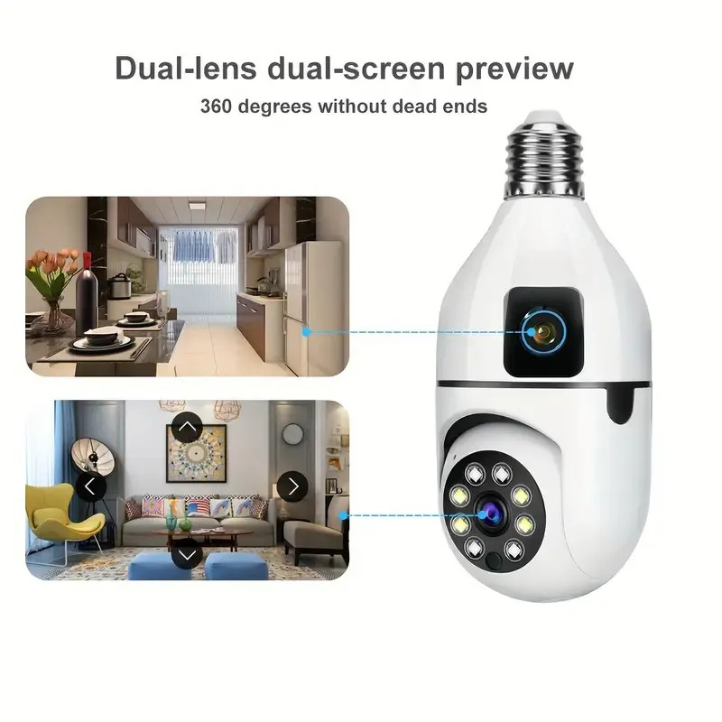 Caméra Ampoule WiFi 360°